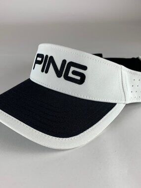 Ping Golf Unisex White Black Strapback Adjustable Visor